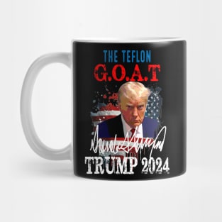 Vintage Donald Trump The Teflon Goat Trump 2024 American flag Mug